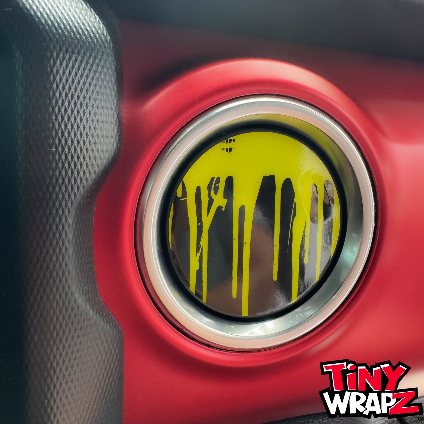 Jeep AC Vent "Dripping Lime Green" 4 x Decals Fits 2011-2026 Wrangler JK Wrangler JL Gladiator