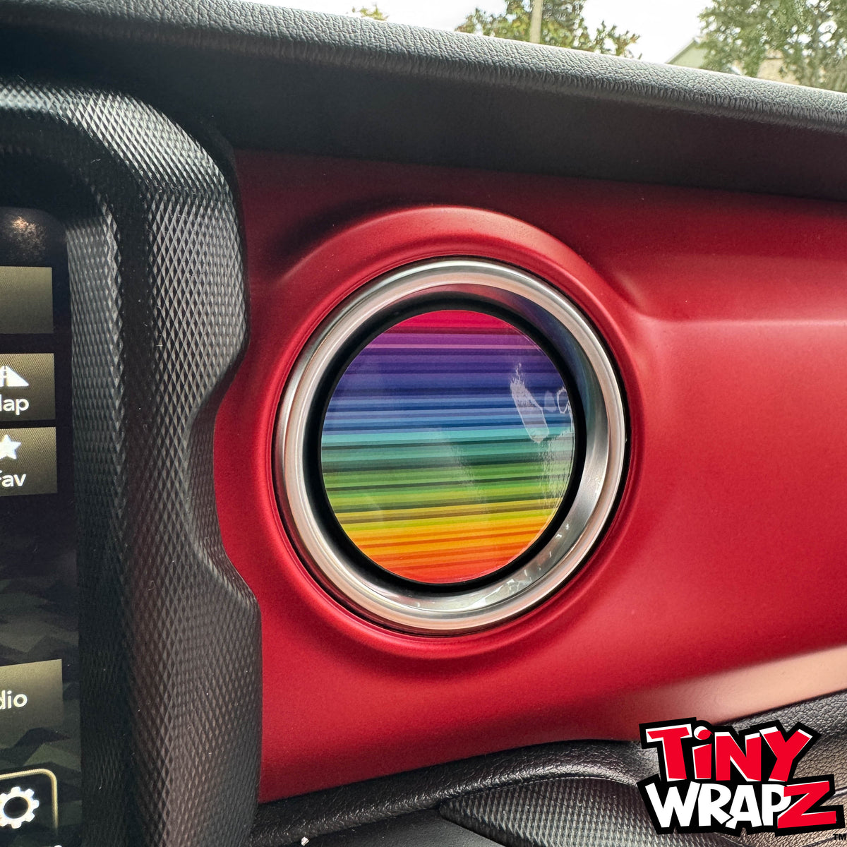 Jeep AC Vent Rainbow 4 x Decals Fits 2011-2026 Wrangler JK Wrangler JL Gladiator