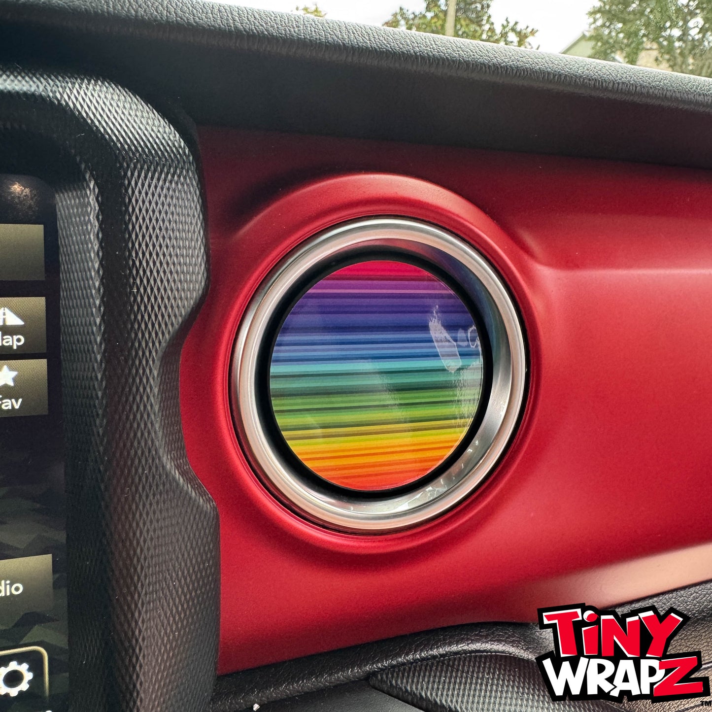Jeep AC Vent Rainbow 4 x Decals Fits 2011-2026 Wrangler JK Wrangler JL Gladiator