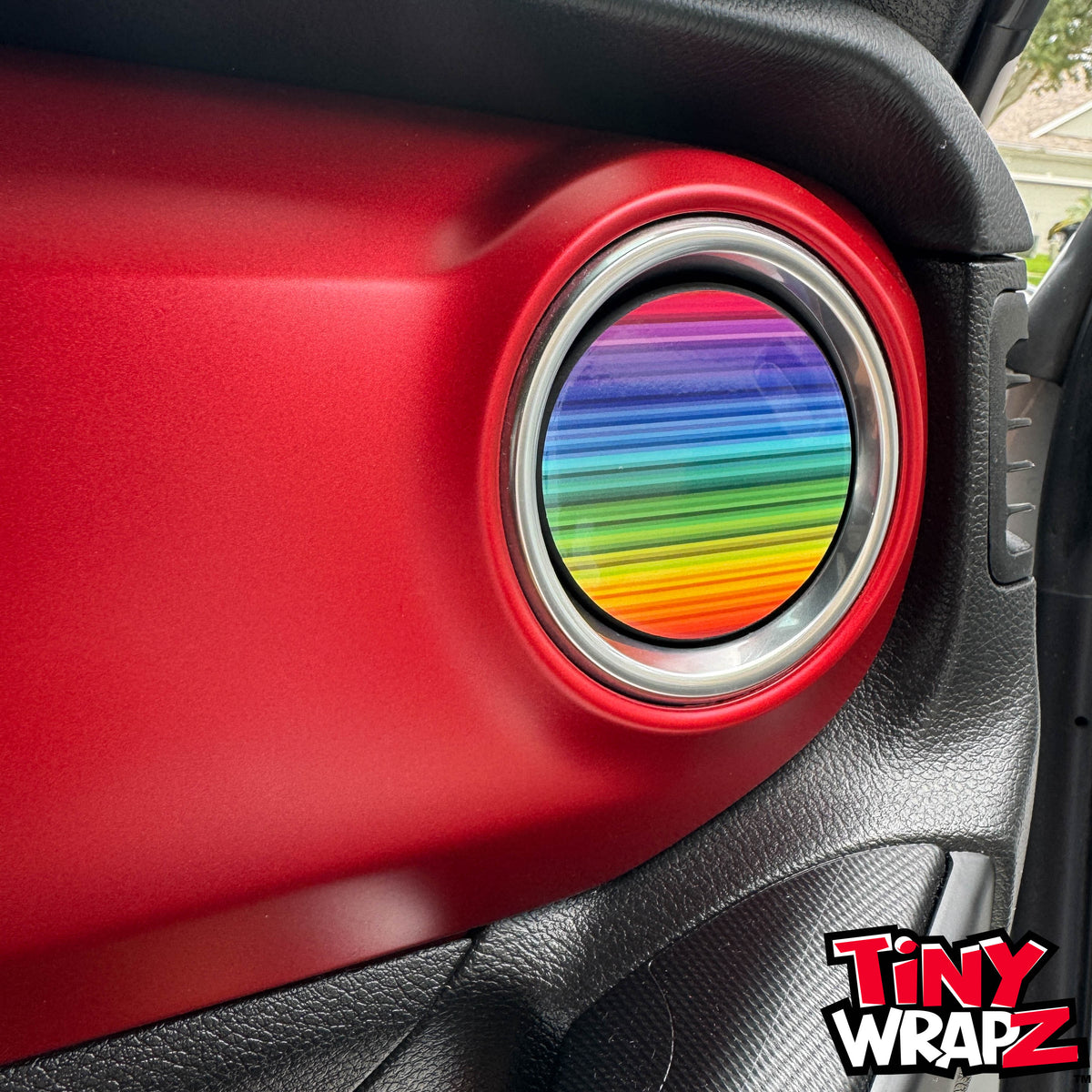 Jeep AC Vent Rainbow 4 x Decals Fits 2011-2026 Wrangler JK Wrangler JL Gladiator