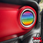 Jeep AC Vent Rainbow 4 x Decals Fits 2011-2026 Wrangler JK Wrangler JL Gladiator