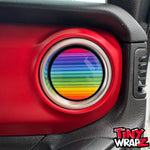 Jeep AC Vent Rainbow 4 x Decals Fits 2011-2026 Wrangler JK Wrangler JL Gladiator