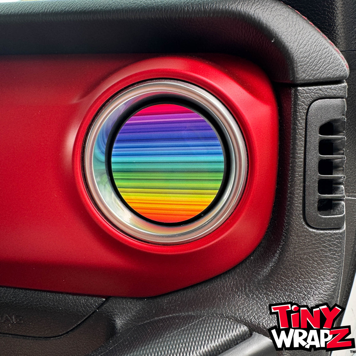 Jeep AC Vent Rainbow 4 x Decals Fits 2011-2026 Wrangler JK Wrangler JL Gladiator