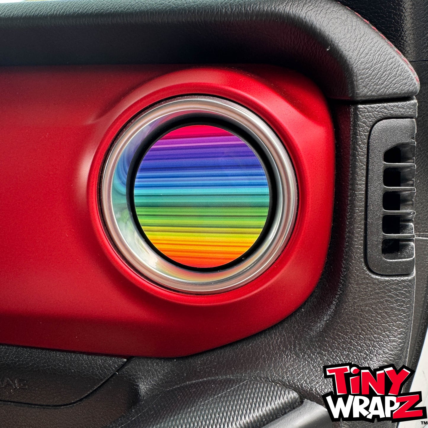 Jeep AC Vent Rainbow 4 x Decals Fits 2011-2026 Wrangler JK Wrangler JL Gladiator
