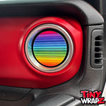 Jeep AC Vent Rainbow 4 x Decals Fits 2011-2026 Wrangler JK Wrangler JL Gladiator