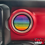 Jeep AC Vent Rainbow 4 x Decals Fits 2011-2026 Wrangler JK Wrangler JL Gladiator