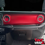 Jeep AC Vent Red Flames 4 x Decals Fits 2011-2026 Wrangler JK Wrangler JL Gladiator