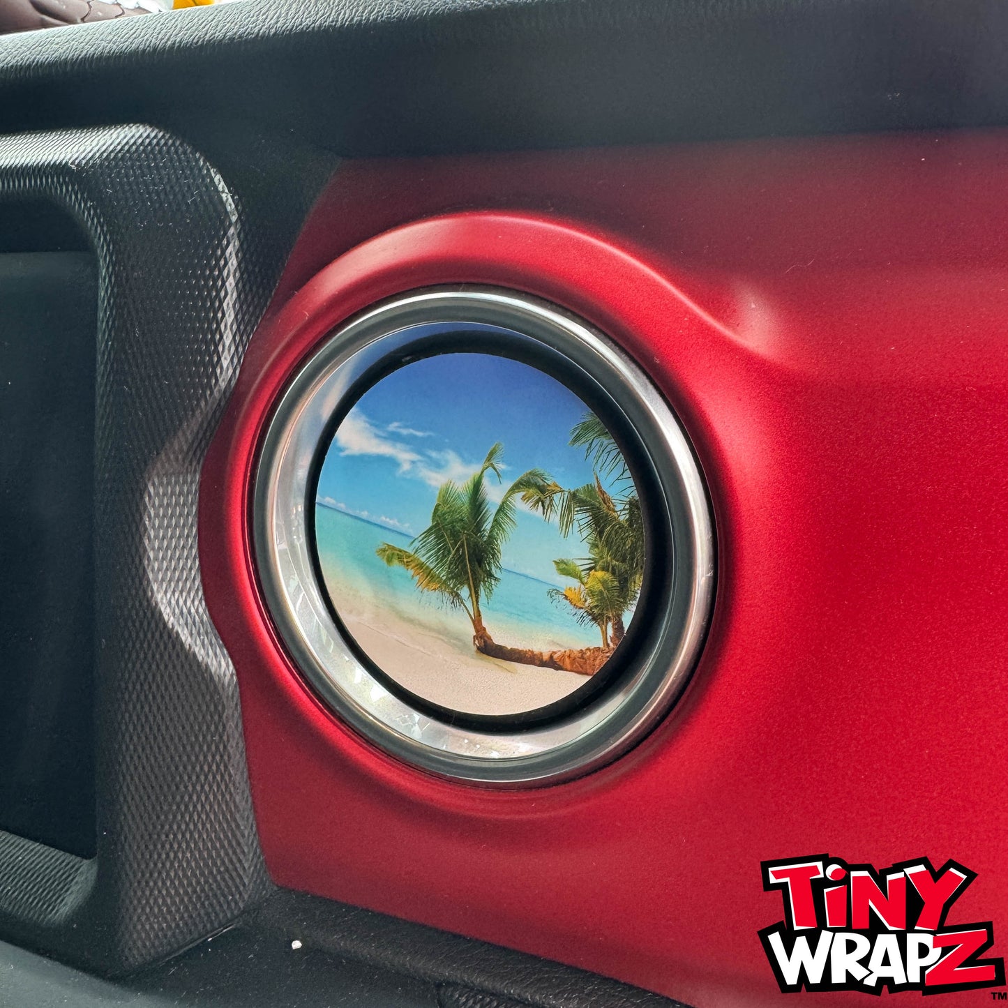 Jeep AC Vent "The Beach" 4 x Decals Fits 2011-2026 Wrangler JK, Wrangler JL Gladiator