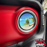 Jeep AC Vent "The Beach" 4 x Decals Fits 2011-2026 Wrangler JK, Wrangler JL Gladiator