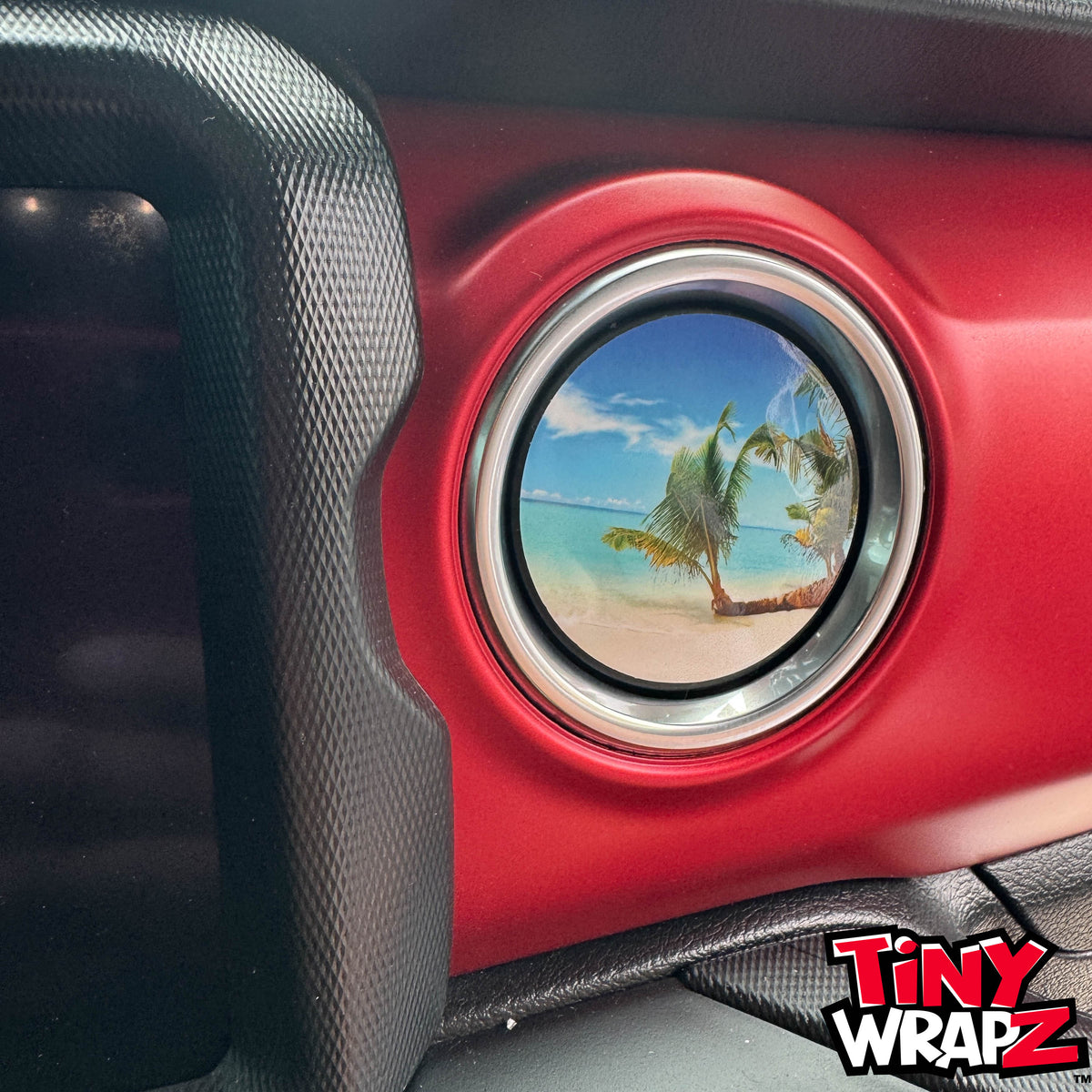 Jeep AC Vent "The Beach" 4 x Decals Fits 2011-2026 Wrangler JK, Wrangler JL Gladiator