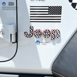 Jeep Emblem Overlay Decals - Checkered Flag - Tiny Wrapz