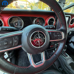 Jeep Wrangler JL Gladiator Steering Wheel Circle Black & White Compass Vinyl Decal Sticker