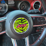 Jeep Wrangler JL Gladiator Steering Wheel Circle Green Tiger Vinyl Decal Sticker