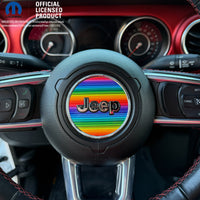 Jeep Wrangler JK Steering Wheel Circle Rainbow Vinyl Decal Sticker 2007-2017