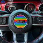 Jeep Wrangler JL Gladiator Steering Wheel Circle Rainbow Vinyl Decal Sticker - Tiny Wrapz