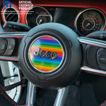 Jeep Wrangler JL Gladiator Steering Wheel Circle Rainbow Vinyl Decal Sticker - Tiny Wrapz