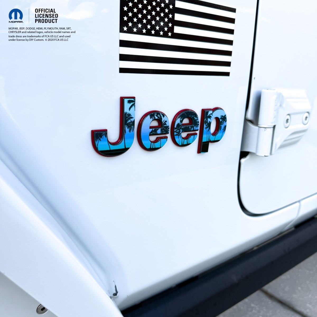 Jeep Emblem Overlay Decals - Various Sunset Colors - Tiny Wrapz