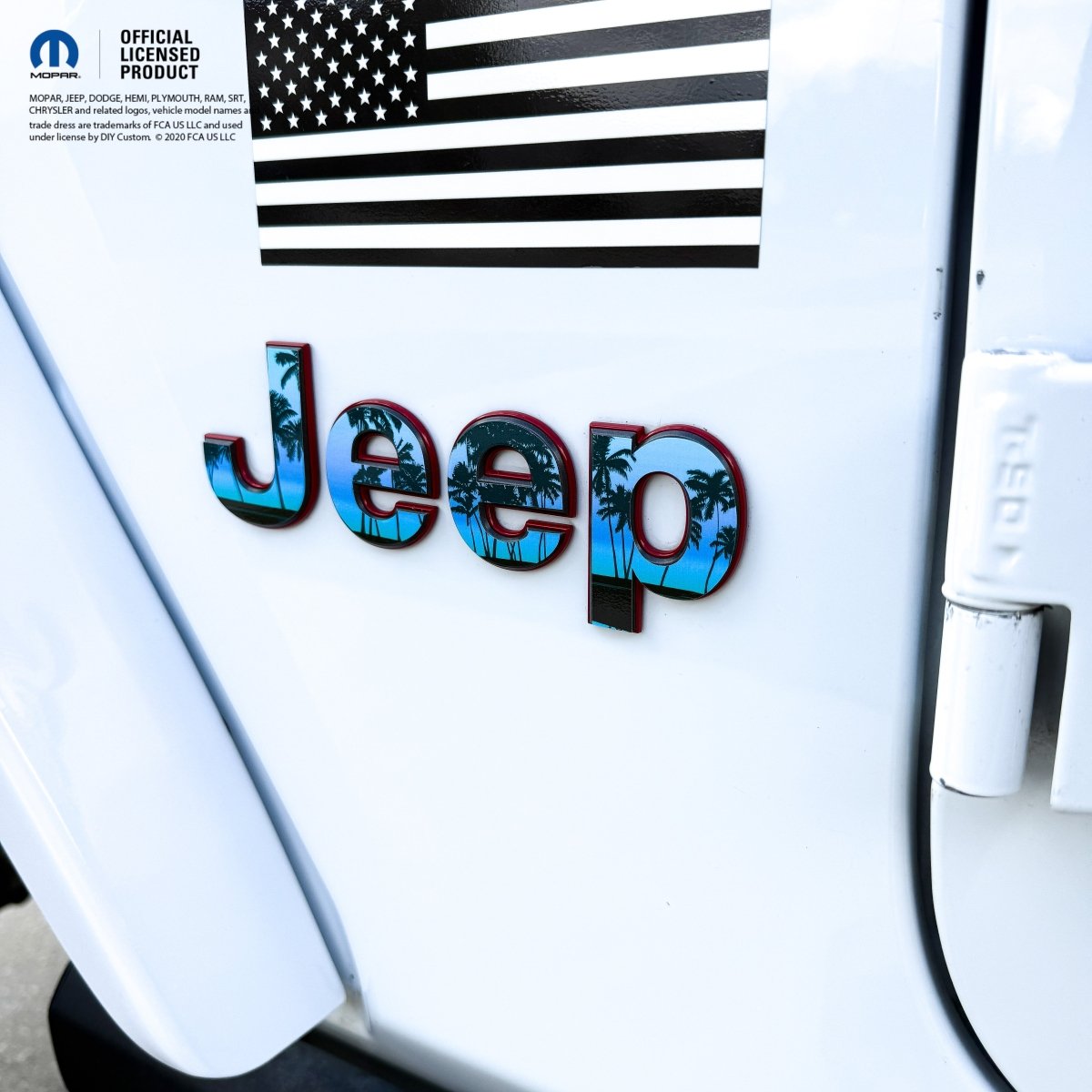 Jeep Emblem Overlay Decals - Various Sunset Colors - Tiny Wrapz