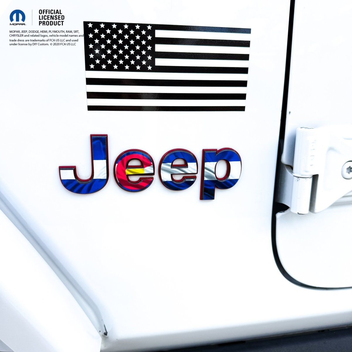Jeep Emblem Overlay Decals - Colorado Flag - Tiny Wrapz