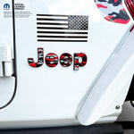 Jeep Emblem Overlay Decals - Red and Gray Camo - Tiny Wrapz