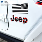 Jeep Emblem Overlay Decals - Red and Gray Camo - Tiny Wrapz