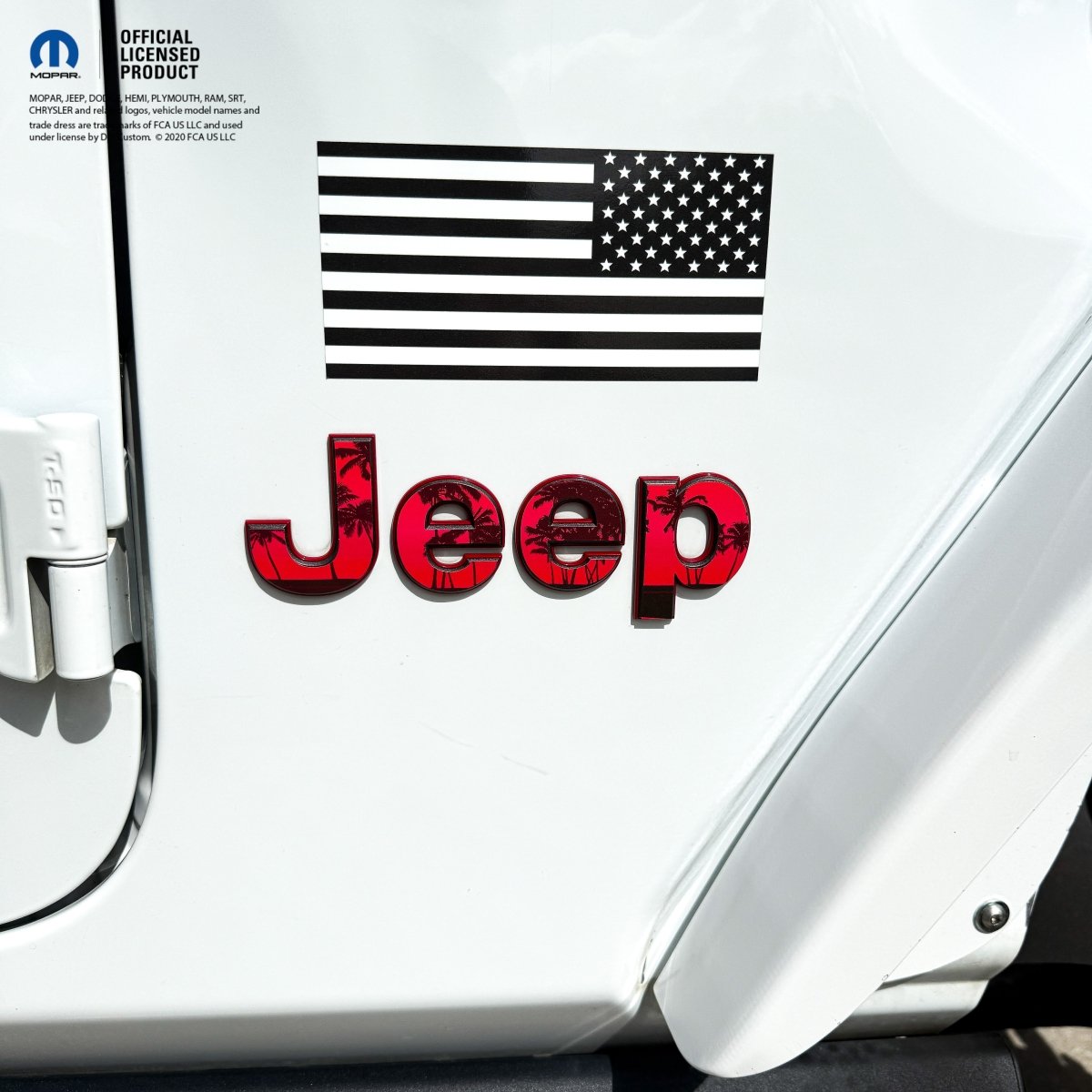 Jeep Emblem Overlay Decals - Various Sunset Colors - Tiny Wrapz