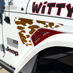 Jeep Fender Vent Decals Pair "Brown Cow" Fits 2018-2026 Wrangler JL & Gladiator - Tiny Wrapz