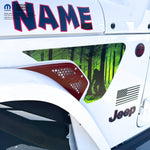 Jeep Fender Vent Decals Pair "Big Foot-Green" Fits 2018-2026 Wrangler JL & Gladiator - Tiny Wrapz