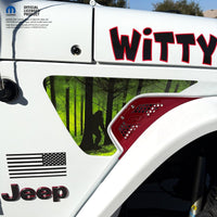 Jeep Fender Vent Decals Pair "Big Foot-Green" Fits 2018-2026 Wrangler JL & Gladiator - Tiny Wrapz