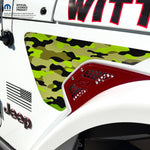 Jeep Fender Vent Decals Pair "Army Green Camo" Fits 2018-2026 Wrangler JL & Gladiator - Tiny Wrapz