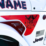 Jeep Fender Vent Decals Pair "Pirate Skulls Compass" Fits 2018-2026 Wrangler JL & Gladiator - Tiny Wrapz