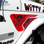 Jeep Fender Vent Decals Pair "Pirate Skulls Compass" Fits 2018-2026 Wrangler JL & Gladiator - Tiny Wrapz
