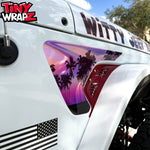 Jeep Fender Vent Holographic "Pink Sunset" Decals Fits 2018-2026 Wrangler JL & Gladiator - Tiny Wrapz