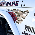 Jeep Fender Vent Decals Pair "Gobi Camo" Fits 2018-2026 Wrangler JL & Gladiator - Tiny Wrapz
