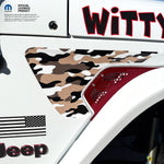 Jeep Fender Vent Decals Pair "Gobi Camo" Fits 2018-2026 Wrangler JL & Gladiator - Tiny Wrapz