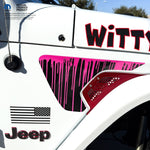 Jeep Fender Vent Decals Pair "Dripping Pink" Fits 2018-2026 Wrangler JL & Gladiator - Tiny Wrapz