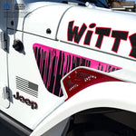 Jeep Fender Vent Decals Pair "Dripping Pink" Fits 2018-2026 Wrangler JL & Gladiator - Tiny Wrapz