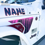 Jeep Fender Vent Decals Pair "Dripping Pink" Fits 2018-2026 Wrangler JL & Gladiator - Tiny Wrapz