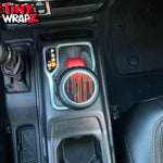 Jeep Shift Knob Premium Vinyl "Dripping Red" Sticker Fits 2018-2026 Wrangler JL & Gladiator - Tiny Wrapz