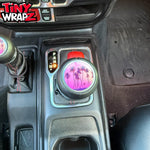 Jeep Shift Knob Premium Vinyl "Pink Sunset" Sticker Fits 2018-2026 Wrangler JL & Gladiator - Tiny Wrapz
