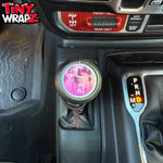 Jeep Shift Knob Premium Vinyl "Pink Sunset" Sticker Fits 2018-2026 Wrangler JL & Gladiator - Tiny Wrapz