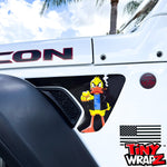 Jeep Fender Vent Decals Pair "Duck Off" Fits 2018-2026 Wrangler JL & Gladiator - Tiny Wrapz