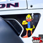 Jeep Fender Vent Decals Pair "Duck Off" Fits 2018-2026 Wrangler JL & Gladiator - Tiny Wrapz