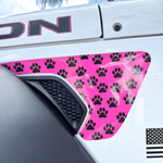 Jeep Fender Vent Decals Pair "Dog Paws" Fits 2018-2026 Wrangler JL & Gladiator - Tiny Wrapz