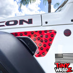 Jeep Fender Vent Decals Pair "Dog Paws" Fits 2018-2026 Wrangler JL & Gladiator - Tiny Wrapz