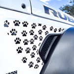 Jeep Fender Vent Decals Pair "Dog Paws" Fits 2018-2026 Wrangler JL & Gladiator - Tiny Wrapz