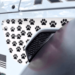 Jeep Fender Vent Decals Pair "Dog Paws" Fits 2018-2026 Wrangler JL & Gladiator - Tiny Wrapz