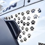 Jeep Fender Vent Decals Pair "Dog Paws" Fits 2018-2026 Wrangler JL & Gladiator - Tiny Wrapz