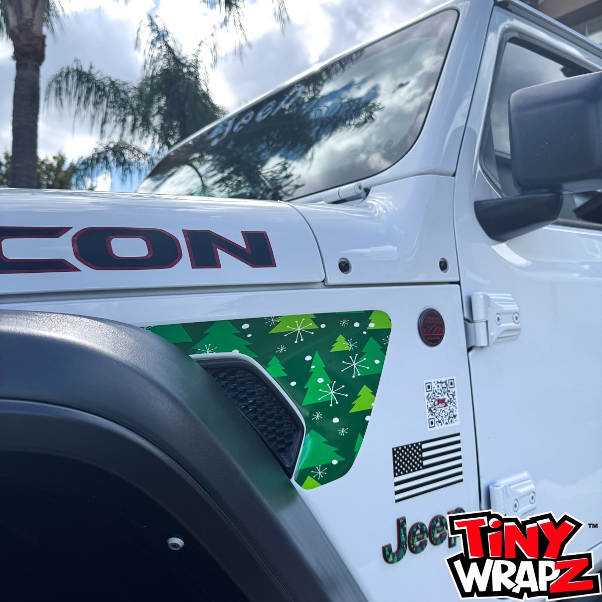 Jeep Fender Vent Decals Pair "Christmas Tree" Fits 2018-2026 Wrangler JL & Gladiator - Tiny Wrapz