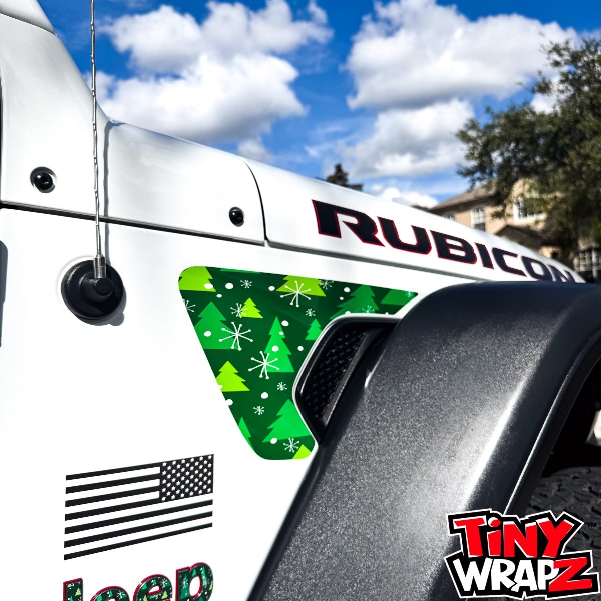 Jeep Fender Vent Decals Pair "Christmas Tree" Fits 2018-2026 Wrangler JL & Gladiator - Tiny Wrapz